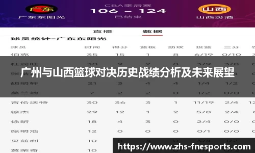 广州与山西篮球对决历史战绩分析及未来展望